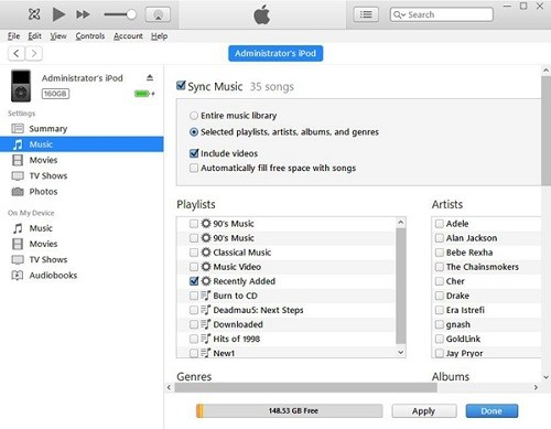 sync spotify music to ipod with itunes